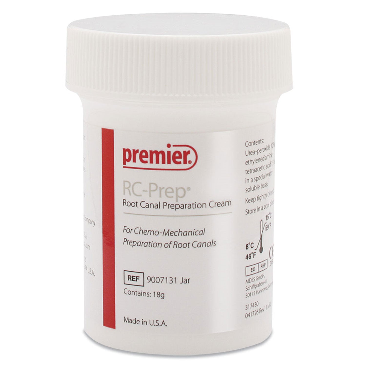 Premier RC-Prep for Chemo-Mechanical Preparation of Root Canals - Organic Debris Removal- 18g Jar Premier RC-Prep for Chemo-Mechanical Preparation of Root Canals - Organic Debris Removal- 18g Jar